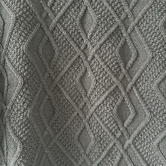 Lilla P Cable Knit Sweater Black Cotton Crew Neck Chunky Fisherman Casual - Picture 3 of 8